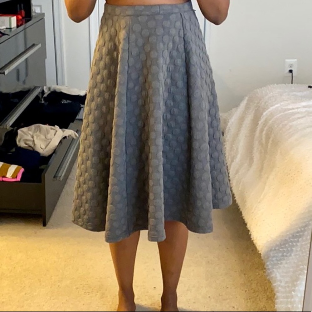 Textured Polka Dot Circle Skirt